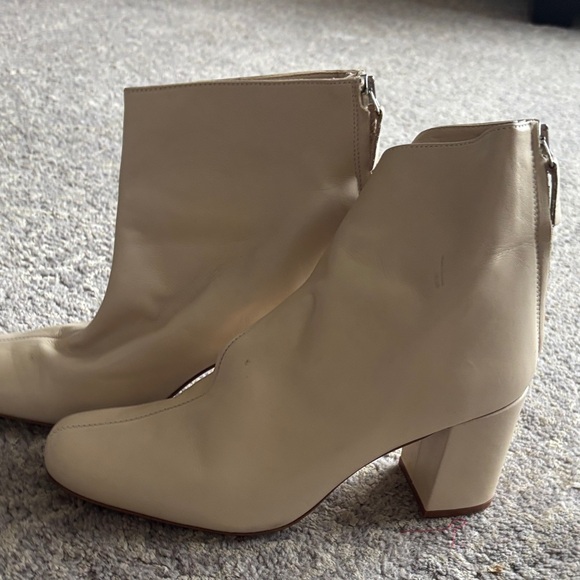 Zara Cream Ankle Booties - Picture 2 of 9